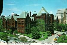 CONTINENTAL SIZE POSTCARD PROVINCIAL PARLIAMENT BUILDINGS AT TORONTO CANADA 1972 picture