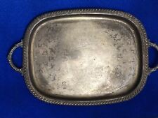 English Silver Company Serving Tray With Handles by Leonard Silver 1980s USA picture