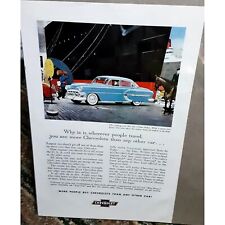 1953 Chevy Bel Air 4 Door Sedan Chevrolet Print Ad vintage 50s picture