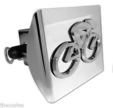 CYCLING LOGO CHROME PLATED SHINY ON PLASTIC DECAL USA MADE TRAILER HITCH COVER  picture
