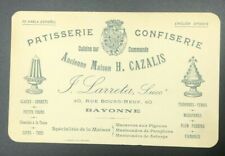 ANTIQUE Patisserie CANDY Bakery SHOP France BAYONNE Advertising Trade Card picture