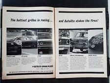 1964 Autolite Spark Plugs Racing - Original Vintage Two Page Ad picture