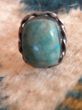 VINTAGE CHEYENNE DRY CREEK TURQUOISE  STERLING SILVER RING SIZE 7 picture