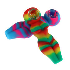 2pcs Sexy Woman Smoking Pipe w/ Glass Bowl 4.1 Inch Naked Lady Tobacco Hand Pipe picture