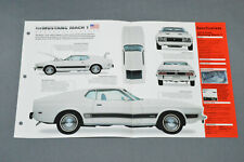 1969-1973 FORD MUSTANG MACH 1 Car SPEC SHEET BROCHURE PHOTO BOOKLET picture