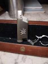 Windproof Turbo Flame Pot Leave Butane Metal Cigarettes Lighters. Key Lock picture