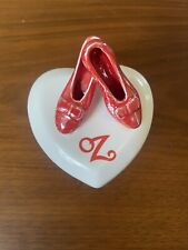 Vtg 1988 The Wizard of Oz Dorothy Red Ruby Slippers Porcelain Trinket w/Box picture