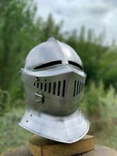 New Medieval Antique Knight Armor Closed Warrior Helmet Replica picture