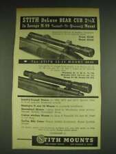 1948 Stith DeLuxe Bear Cub 2 1/2X Scope and 22-22 Mount Ad picture