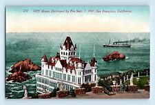 Cliff House Burned Down 1907 San Francisco California Edwar Mitchell Postcard C2 picture