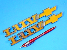 PAIR VINTAGE CHEVY LUV PICKUP TRUCK EMBLEMS 1972-80 picture