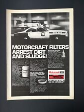 Vintage 1979 Motorcraft Oil Filters Police Car Full Page Original Ad picture