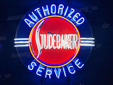New Studebaker Authorized Service Light Lamp Neon Sign With HD Vivid 24