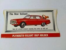 VERY RARE Vintage 1963 Plymouth Valiant Car Advertising Vehicle Map Holder L@@K picture