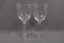2 x Tiffany & Co Crystal Hampton Water Goblets Glasses 8 1/8