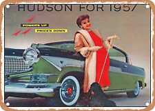 METAL SIGN - 1957 Hudson Hornet V8 Custom Hollywood Hardtop Vintage Ad picture