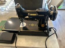 VINTAGE USED SINGER FEATHERWEIGHT 221 SEWING MACHINE 1947 READ DESC FOR VIDEO picture
