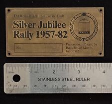 1982 Rolls-Royce Enthusiasts Club Silver Jubilee Rally 1957-1982 Dash Plaque picture