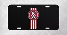 Simulated Carbon For Kenworth Semi Truck License Plate Auto Car Tag   picture