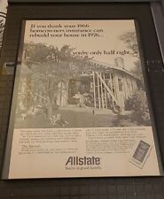 1976 Allstate Insurance Rebuild Your House 1976 Vintage Print Ad Framed 8.5x11  picture