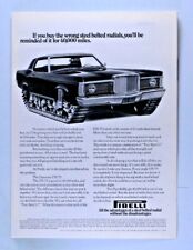 1969 Lincoln Mark III Vintage Tank Tracks Pirelli Original Print Ad 8.5 x 11
