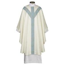 Avignon Collection Semi - Gothic Chasuble Blue Polyester Size:59 x 51
