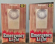 Vintage NOS Emergency Lights - Deluxe Auxilite Battery Operated Light Set of 2 picture