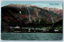 Juneau Alaska AK Postcard Water Front Mountains And Residences View 1921 Antique picture