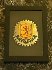 SCOTLAND CREST / COAT OF ARMS CAR BADGE FRAMED IN SHADOW BOX picture