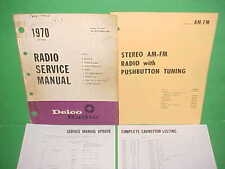 1970 1971 1972 CHEVROLET CORVETTE DELCO AM-FM STEREO RADIO SERVICE SHOP MANUAL picture
