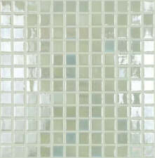 Modern 1X1 Squares FOTOLUMI4 Fireglass#4 Pearl Blue Glows Glossy Glass - 412 Mos picture