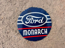 FORD MONARCH PORCELAIN ENAMEL SIGN 30x30 INCHES picture
