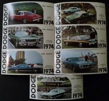 NOS 1974 Dodge Post Cards Dart Coronet Charger Monaco Set of 7 picture