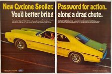 1970 MERCURY CYCLONE SPOILER ORIGINAL AD COBRA JET 429/GT/door/hood/bumper/wheel picture