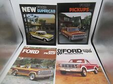 4 1970-80's ' Ford pickup dealer sales brochures. 1974-1980-1982-1st Supercab picture