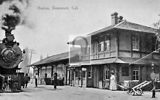 Railroad Train Station Depot Beaumont California CA Reprint Postcard picture