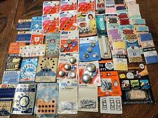VINTAGE SEW Craft Lot RIC RAC Snaps Hook Eye BIAS TAPE Metal Buttons MOST UNUSED picture