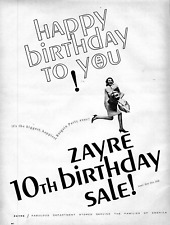 1966 Zayre Vintage Print Ad 10th Birthday Sale Lady Shopping picture