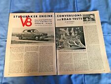 1952 Studebaker 232 V8 Engine Performance Vintage Tech-Info Article  picture