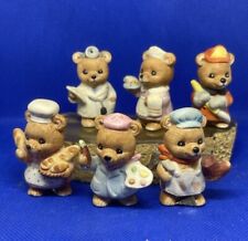 Vintage HOMCO Career Professional Bears Home Interior Figurines #8820 6 figures picture