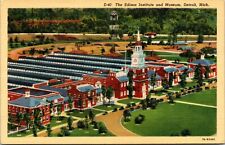 Vtg 1930's Edison Institute and Museum Dearborn Michigan MI Detroit Postcard picture