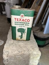 Vintage 1957 TEXACO Outboard Motor Oil SAE30 Can picture