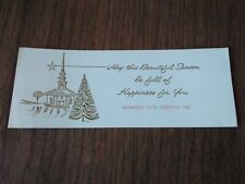 Vintage Monarch Auto Company Inc Christmas Card Unsigned 8x3 picture