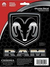 Chroma Dodge Ram Logo Badge Shield Classic Emblem Decal 2 pcs set Chrome Black picture
