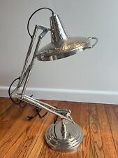 Vintage Silver Hammered Chrome “Pixar” Table Lamp 28” Articulating Arm picture