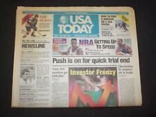 1999 JANUARY 22-24 USA TODAY NEWSPAPER - PUSH IS ON FOR QUICK TRIAL END- NP 7990 picture