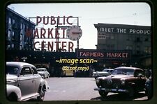 Studebaker Car at Farmers Market in Seattle in mid 1950's, Original Slide h16a picture