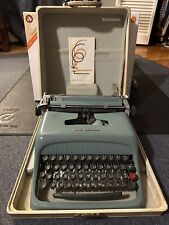 Underwood-Olivetti Studio 44 Typewriter Blue With Original Case And Manual picture