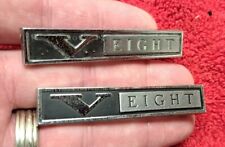 MOPAR V-EIGHT FENDER EMBLEM SET VNTAGE 1965-72 #2579612 DODGE PLYMOUTH VALIANT picture