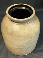Antique Salt Glazed Stoneware Preserve Jar 1 Gal. 8 1/2” picture